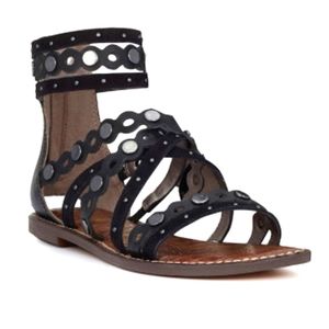 SAM EDELMAN GEREN GLADIATOR SANDALS BLACK Size 6